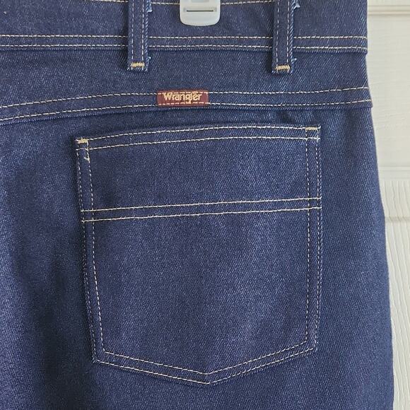 Wrangler Men's Dark Wash Flex Fit Waist Regular Fit Jeans Size 44 X 32 Zip Hook - Picture 3 of 9